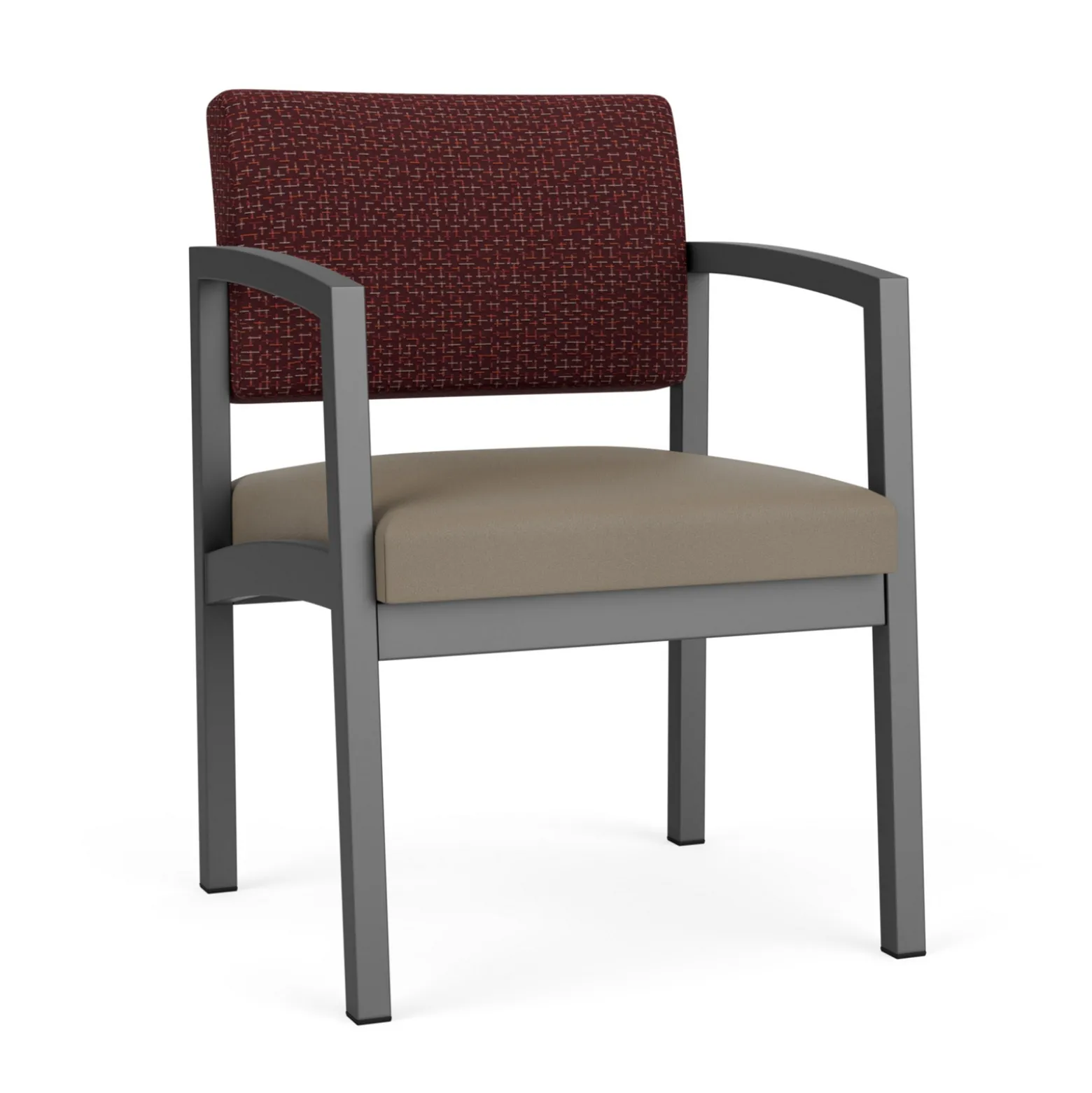 New Castle Steel Guest Chair with Designer Upholstery