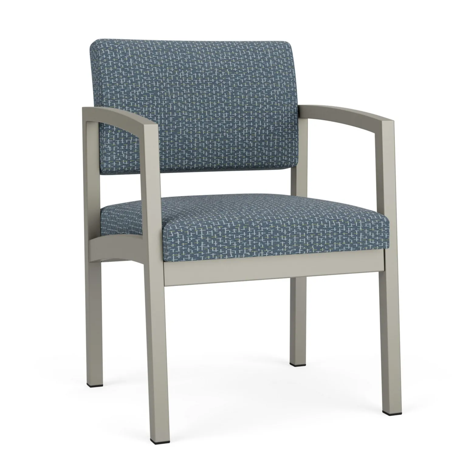 New Castle Steel Guest Chair with Designer Upholstery