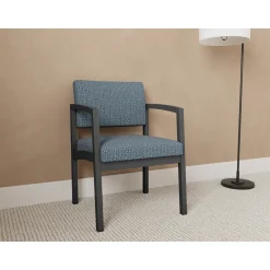 New Castle Steel Guest Chair with Designer Upholstery