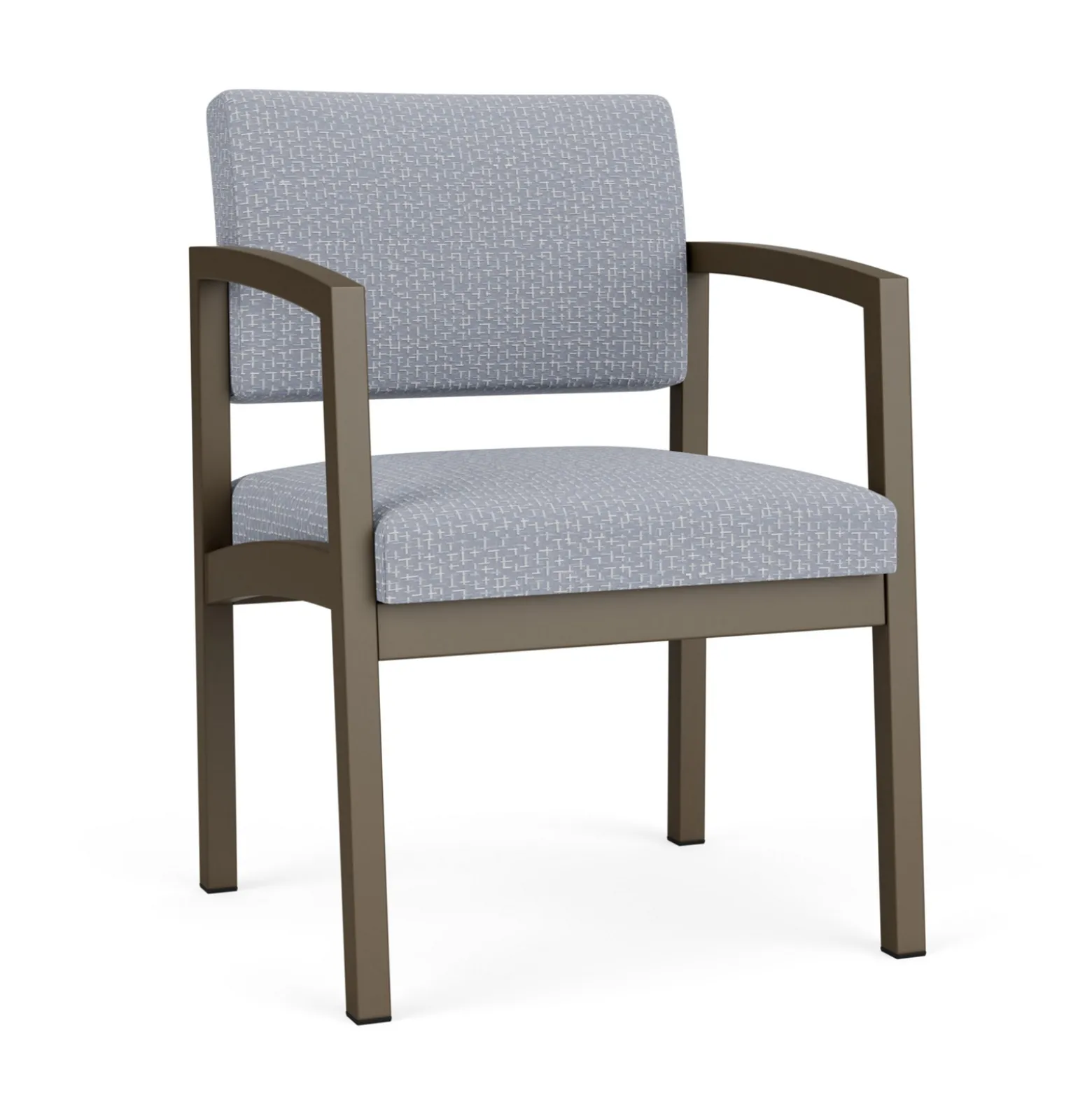 New Castle Steel Guest Chair with Designer Upholstery