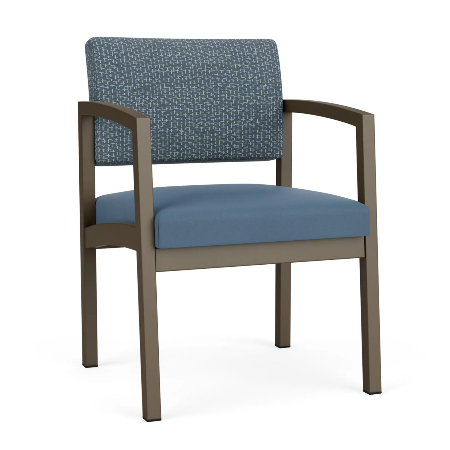 New Castle Steel Guest Chair with Designer Upholstery