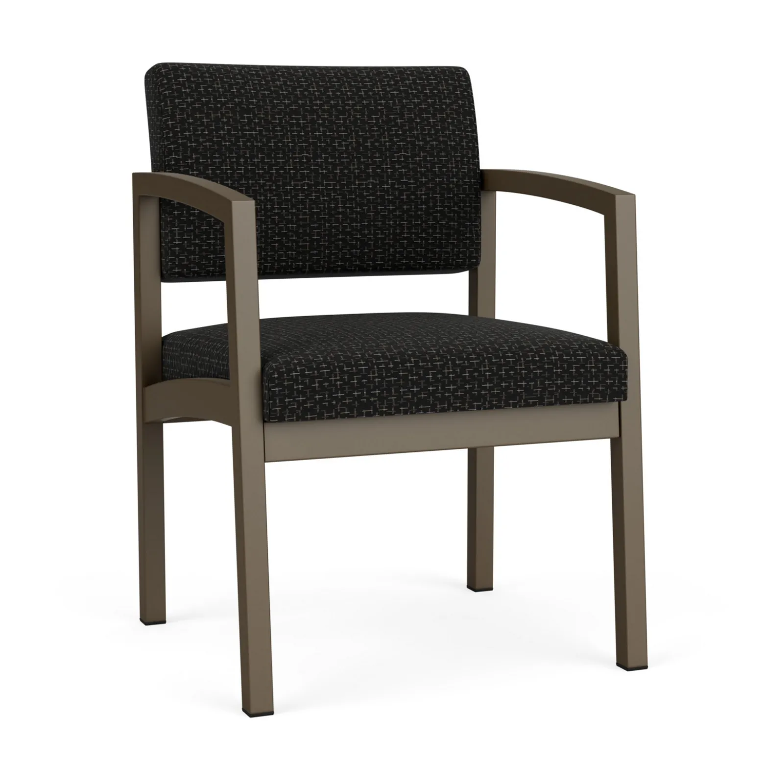 New Castle Steel Guest Chair with Designer Upholstery