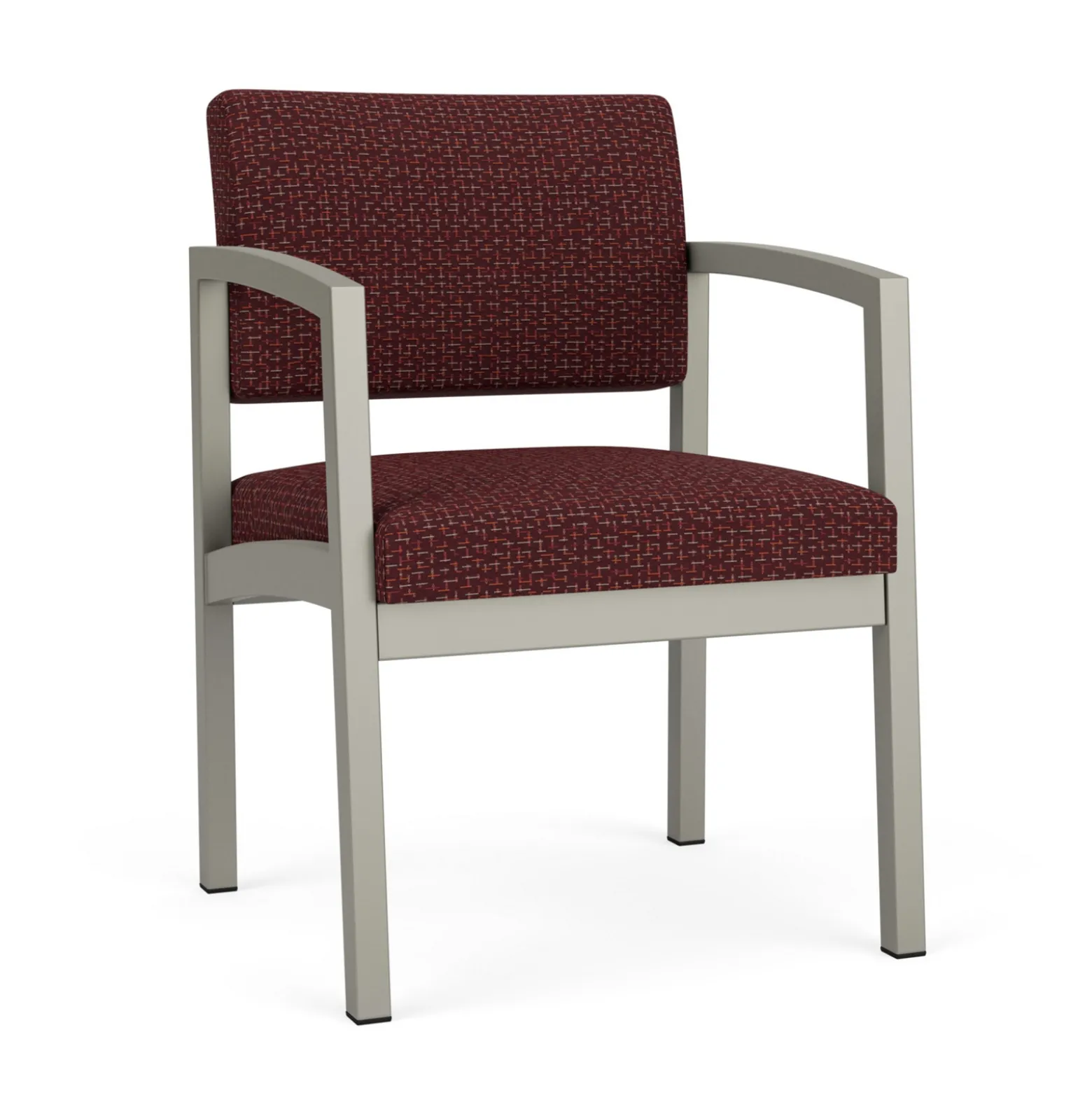 New Castle Steel Guest Chair with Designer Upholstery