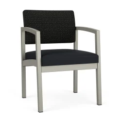 New Castle Steel Guest Chair with Designer Upholstery