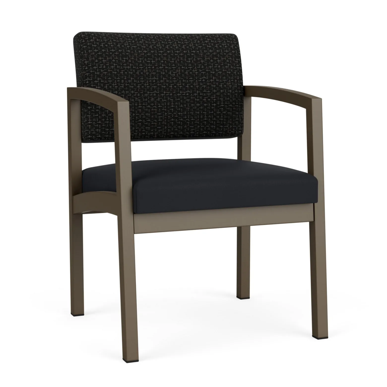 New Castle Steel Guest Chair with Designer Upholstery