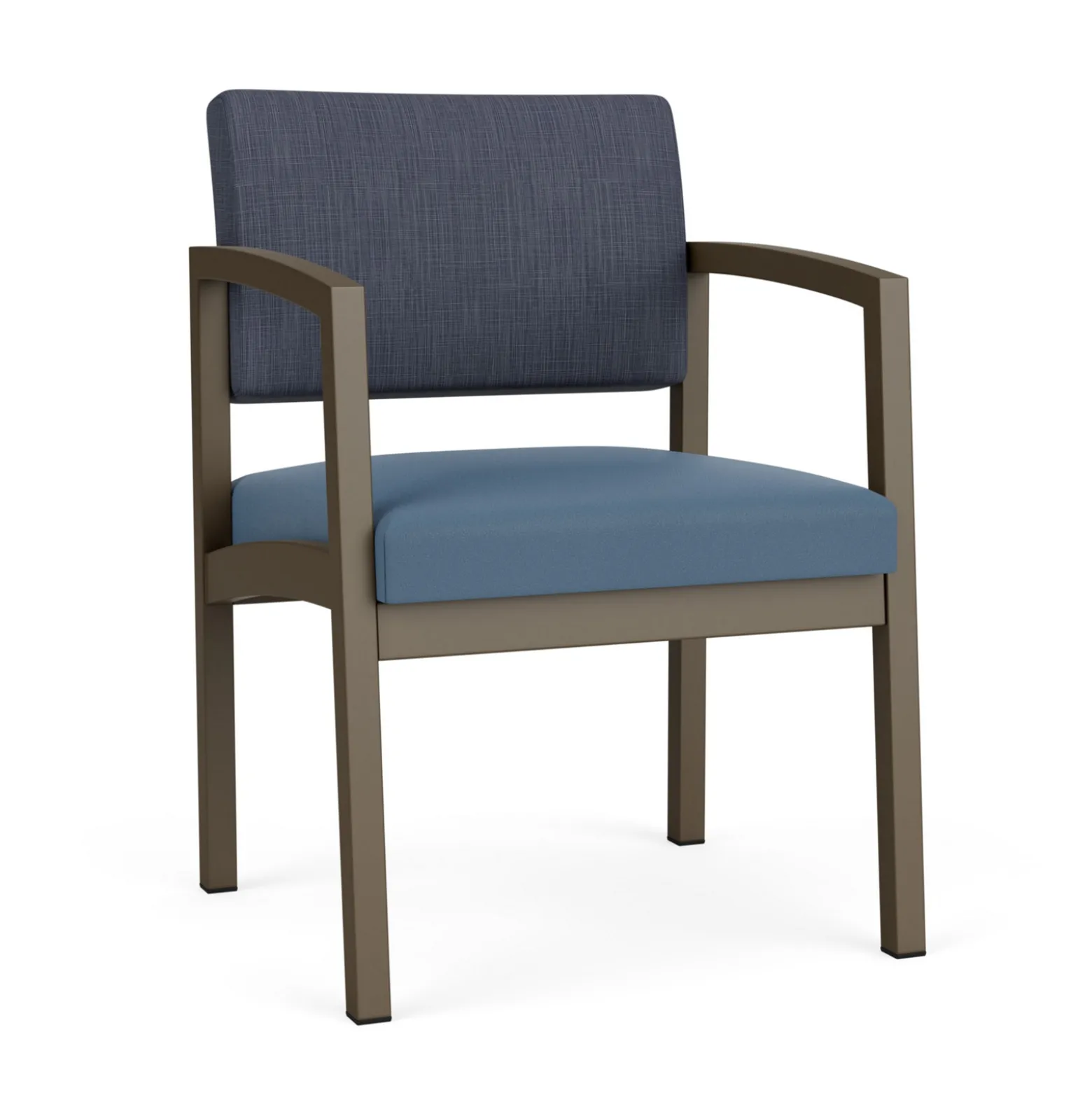 New Castle Steel Guest Chair with Designer Upholstery