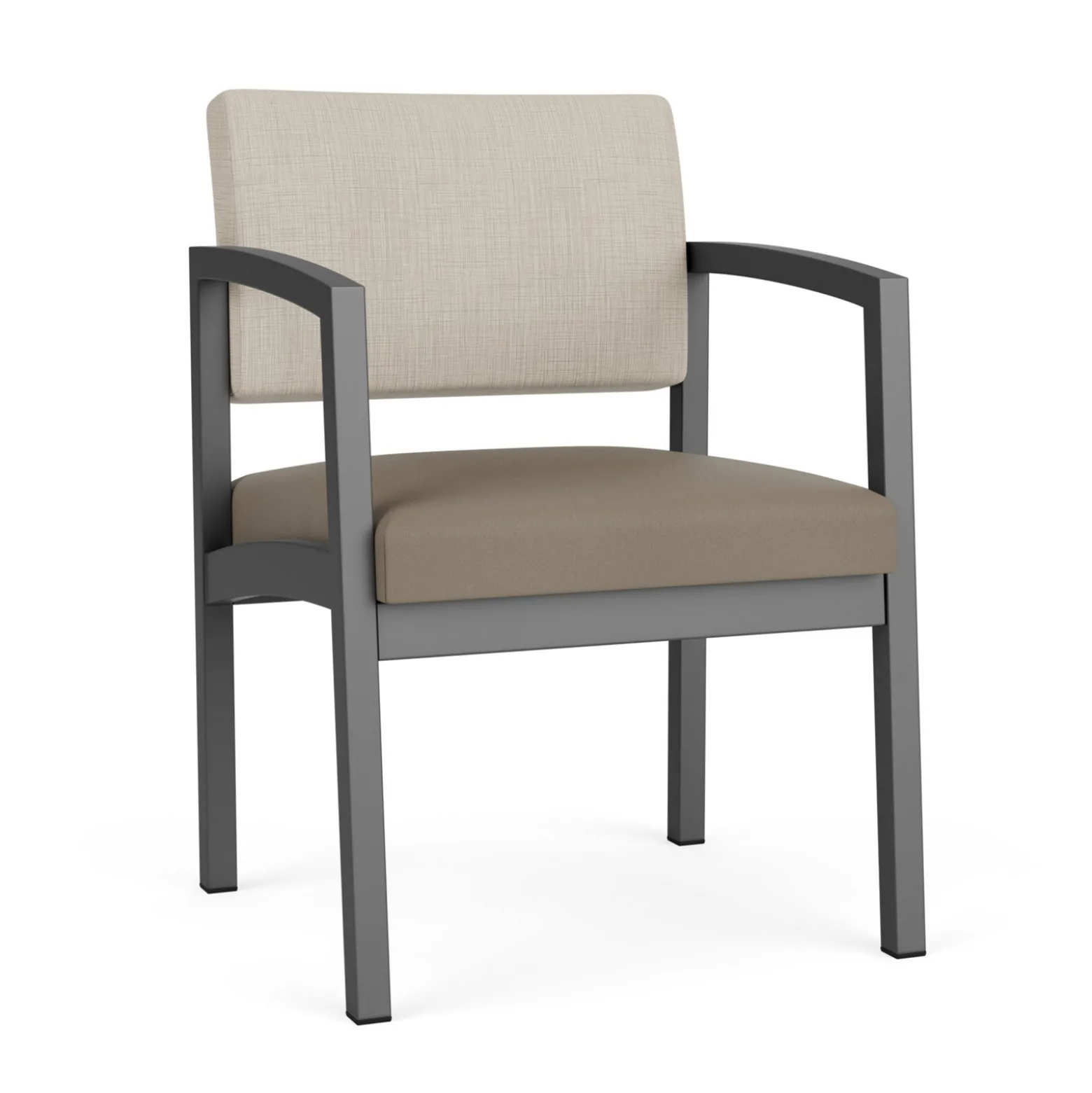 New Castle Steel Guest Chair with Designer Upholstery