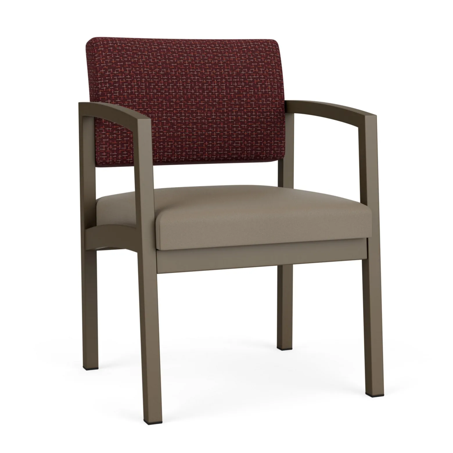 New Castle Steel Guest Chair with Designer Upholstery