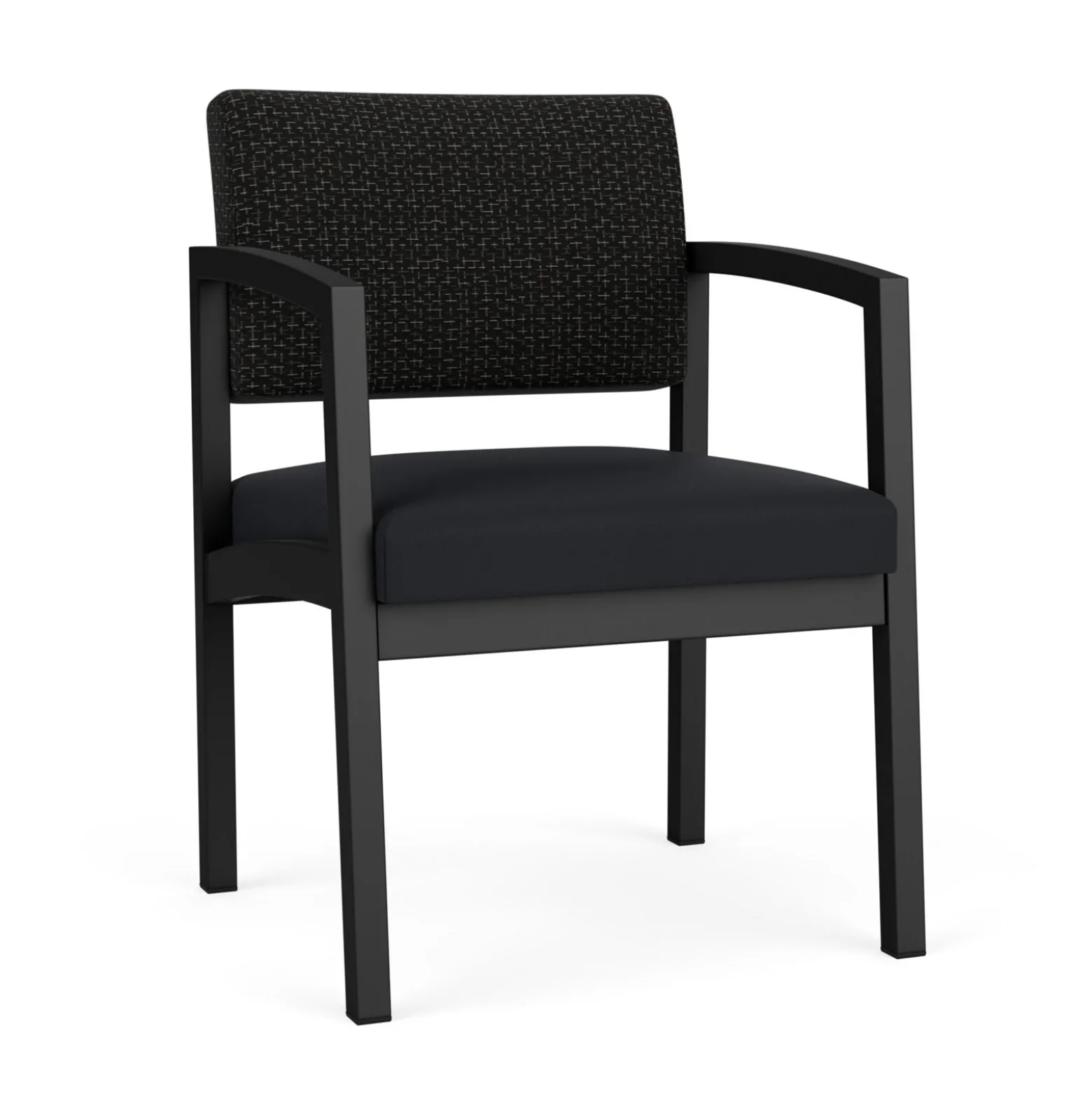 New Castle Steel Guest Chair with Designer Upholstery