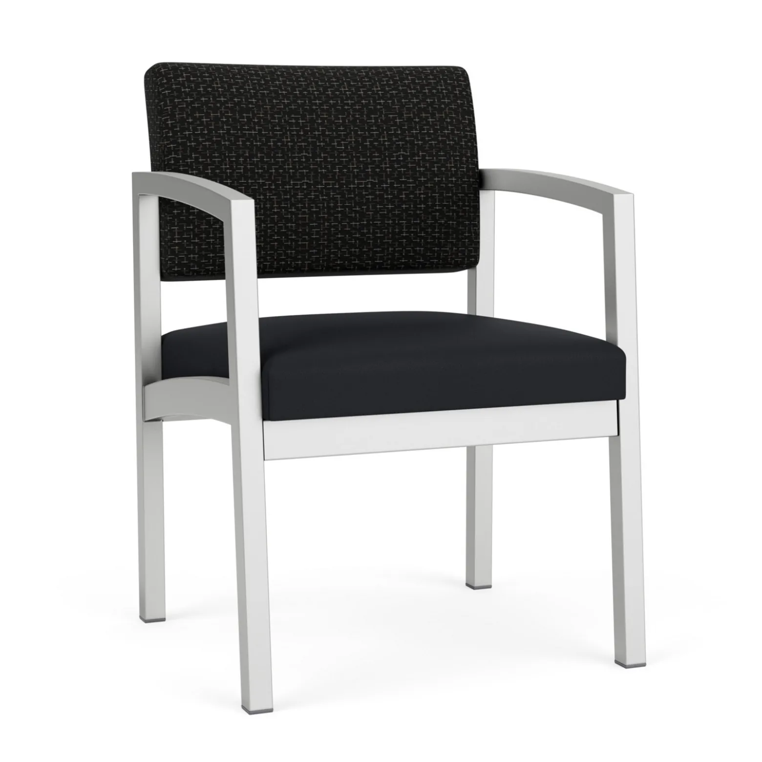 New Castle Steel Guest Chair with Designer Upholstery