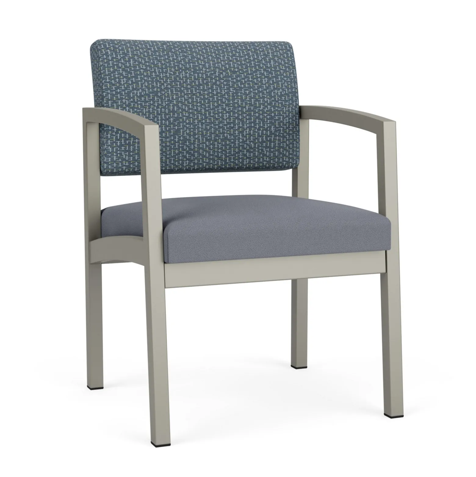 New Castle Steel Guest Chair with Designer Upholstery
