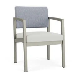 New Castle Steel Guest Chair with Designer Upholstery