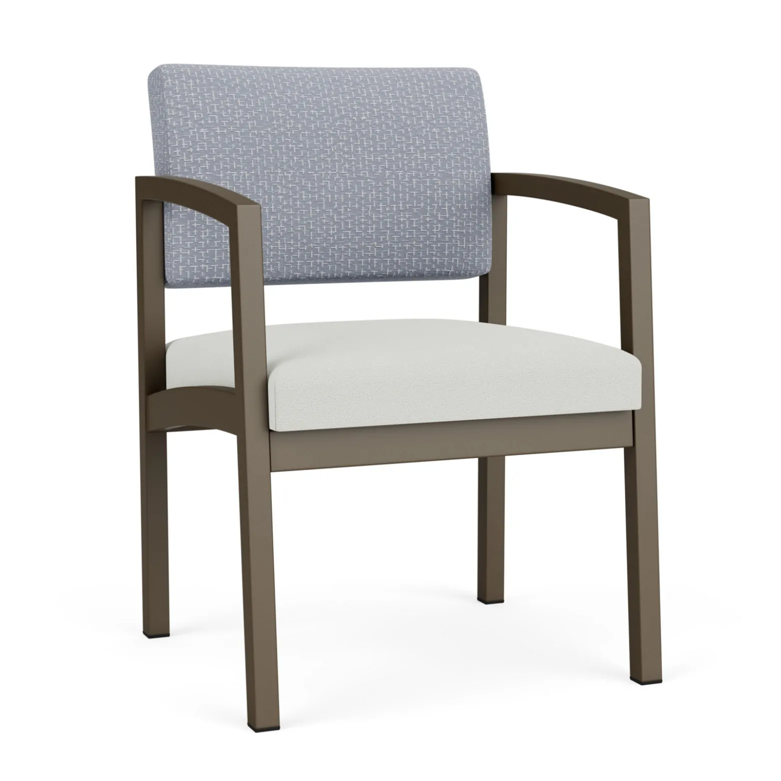 New Castle Steel Guest Chair with Designer Upholstery