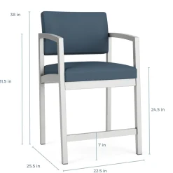 New Castle Steel Hip Chair with Designer Upholstery