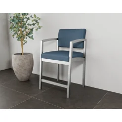 New Castle Steel Hip Chair with Designer Upholstery