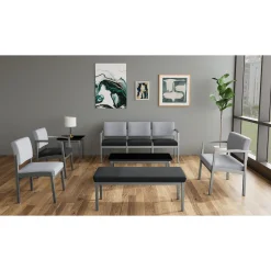 New Castle Steel Oversized Guest Chair with Standard Upholstery