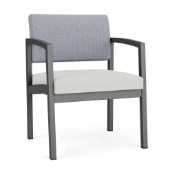 New Castle Steel Oversized Guest Chair with Designer Upholstery