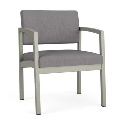 New Castle Steel Oversized Guest Chair with Designer Upholstery