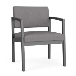New Castle Steel Oversized Guest Chair with Designer Upholstery