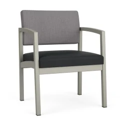 New Castle Steel Oversized Guest Chair with Designer Upholstery