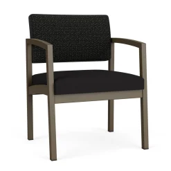 New Castle Steel Oversized Guest Chair with Designer Upholstery