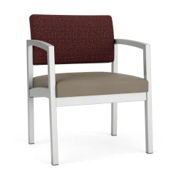 New Castle Steel Oversized Guest Chair with Designer Upholstery
