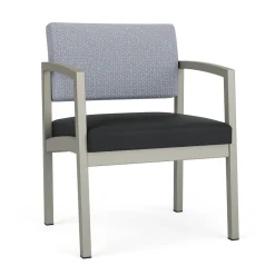 New Castle Steel Oversized Guest Chair with Designer Upholstery