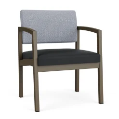 New Castle Steel Oversized Guest Chair with Designer Upholstery