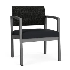 New Castle Steel Oversized Guest Chair with Designer Upholstery