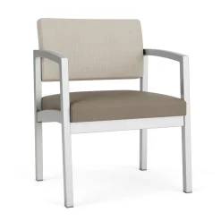 New Castle Steel Oversized Guest Chair with Designer Upholstery