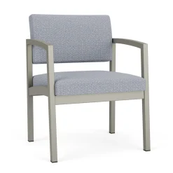 New Castle Steel Oversized Guest Chair with Designer Upholstery