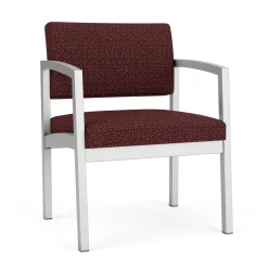New Castle Steel Oversized Guest Chair with Designer Upholstery
