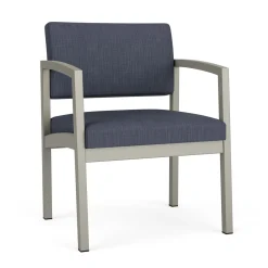 New Castle Steel Oversized Guest Chair with Designer Upholstery
