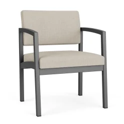 New Castle Steel Oversized Guest Chair with Designer Upholstery