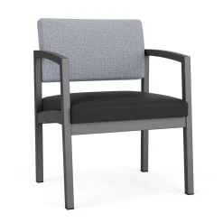 New Castle Steel Oversized Guest Chair with Designer Upholstery