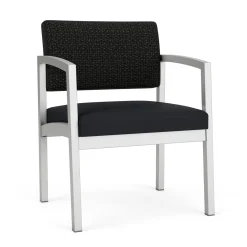 New Castle Steel Oversized Guest Chair with Designer Upholstery