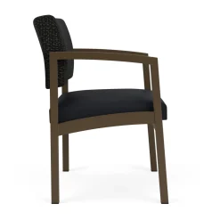 New Castle Steel Oversized Guest Chair with Designer Upholstery