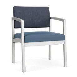 New Castle Steel Oversized Guest Chair with Designer Upholstery