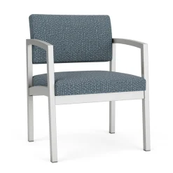 New Castle Steel Oversized Guest Chair with Designer Upholstery