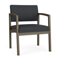 New Castle Steel Oversized Guest Chair with Designer Upholstery