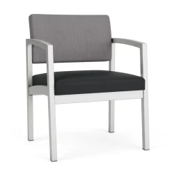 New Castle Steel Oversized Guest Chair with Designer Upholstery