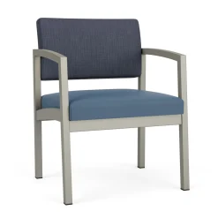 New Castle Steel Oversized Guest Chair with Designer Upholstery