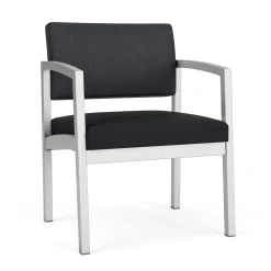 New Castle Steel Oversized Guest Chair with Designer Upholstery