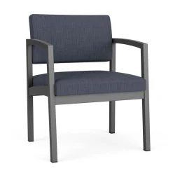 New Castle Steel Oversized Guest Chair with Designer Upholstery