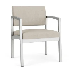 New Castle Steel Oversized Guest Chair with Designer Upholstery