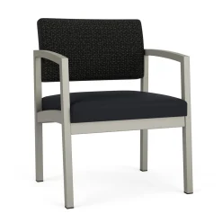 New Castle Steel Oversized Guest Chair with Designer Upholstery