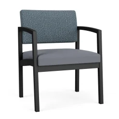 New Castle Steel Oversized Guest Chair with Designer Upholstery