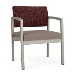 New Castle Steel Oversized Guest Chair with Designer Upholstery