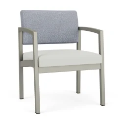 New Castle Steel Oversized Guest Chair with Designer Upholstery
