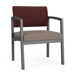 New Castle Steel Oversized Guest Chair with Designer Upholstery
